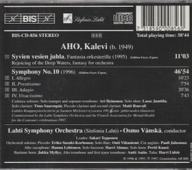 Kalevi Aho / Lahti Symphony Orchestra /Osmo Vänskä: Symphony No. 10 CD