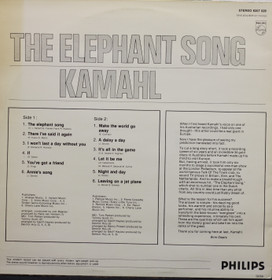 Kamahl: The Elephant Song LP (Käyt)