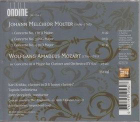 Mozart / Molter / Kriikku / Storgårds: Clarinet Concertos CD (Käyt)