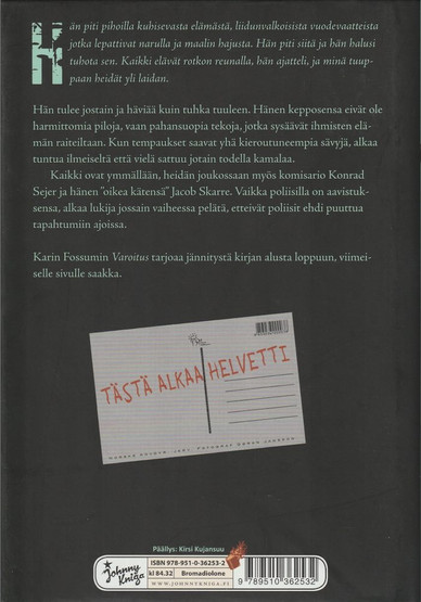 Karin Fossum: Varoitus - Konrad Sejer romaani K4 (Käyt)