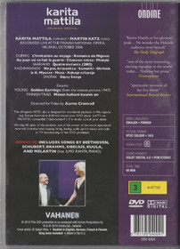 Karita Mattila: Helsinki Recital 2xDVD (Käyt)