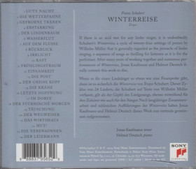 Schubert / Jonas Kaufmann / Helmut Deutsch: Winterreise CD (Käyt)