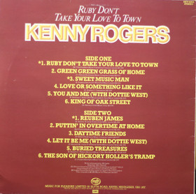 Kenny Rogers: Ruby Don't Take Your Love To Town LP (Käyt)