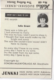 Suosikki-Jenkki keräilykortti N:o 68 - The Rolling Stones K3 (Käyt)