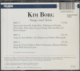 Kim Borg: Songs and Arias 3CD (Käyt)