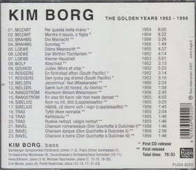 Kim Borg: The Golden Years 1952-1956 CD (Käyt)