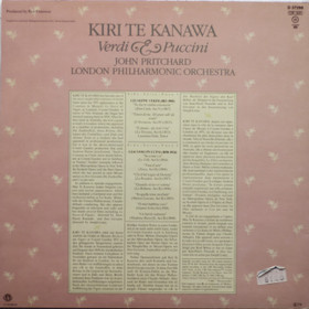 Kiri Te Kanawa / John Pritchard: Verdi & Puccini LP (Käyt)