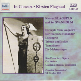 Kirsten Flagstad / Gaetano Merola: In Concert CD (Käyt)
