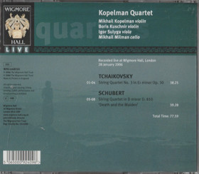 Kopelman Quartet: Live - Tchaikovsky / Schubert CD (Käyt)