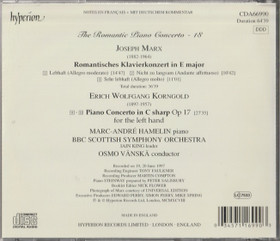 Korngold / Marx / Vänskä: Piano Concertos CD (Käyt)