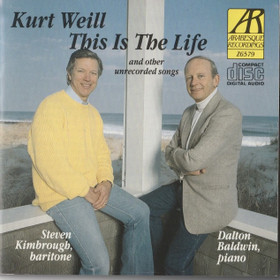 Kurt Weill: This Is The Life CD (Käyt)