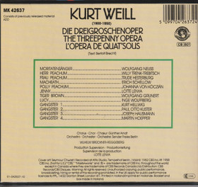 Kurt Weill: Die Dreigroschenoper / The Threepenny Opera CD (Käyt)