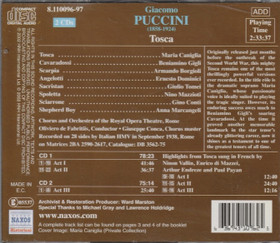 Puccini / Caniglia / Gigli / Borgioli / De Fabritiis: Tosca 2CD (Käyt)