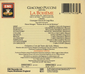 Puccini / Callas / Stefano / Penerai / Votto: La Bohème 2CD Box (Käyt)