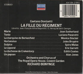 Donizetti / Bonynge: La Fille Du Régiment 2CD Box (Käyt)