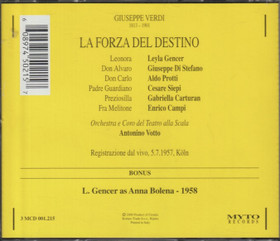 Verdi / Gencer / Di Stefano / Protti / Votto: La Forza del destino 3CD
