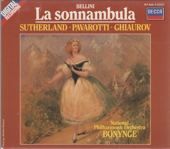 Bellini / Sutherland /Pavarotti /Bonynge: La Sonnambula 2CD Box (Käyt)