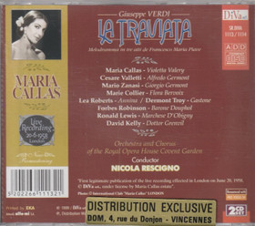Verdi / Maria Callas / Nicola Rescigno: La Traviata 2CD (Käyt)
