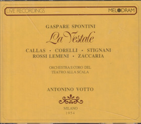 Spontini / Callas / Corelli /Rossi-Lemeni / Votto: La Vestale 2CD Käyt