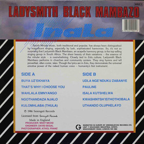 Ladysmith Black Mambazo: Inala LP (Käyt)