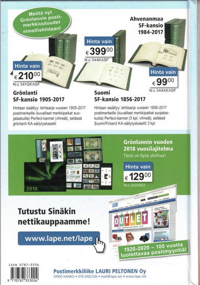 Lape-postimerkkiluettelo K3+ (Käyt)