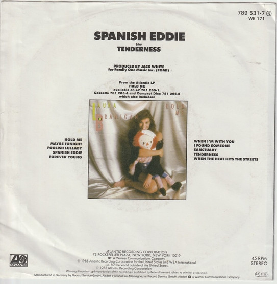 Laura Branigan: Spanish Eddie b/w Tenderness 7