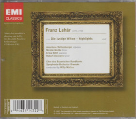 Lehár / Rothenberger /Mattes: Die Lustige Witwe - Highlights CD (Käyt)