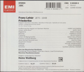 Lehár / Donath / Dallapozza / Wallberg: Friederike 2CD (Käyt)
