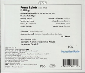 Lehár / Krahnenfeld / Browner / Wörle / Goritzki: Frühling CD (Käyt)