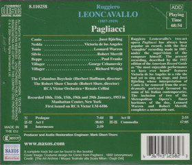Leoncavallo / Björling /De Los Angeles / Cellini: Pagliacci CD (Käyt)