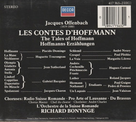 Offenbach / Domingo / Bonynge: Les Contes D'Hoffmann 2CD Box (Käyt)