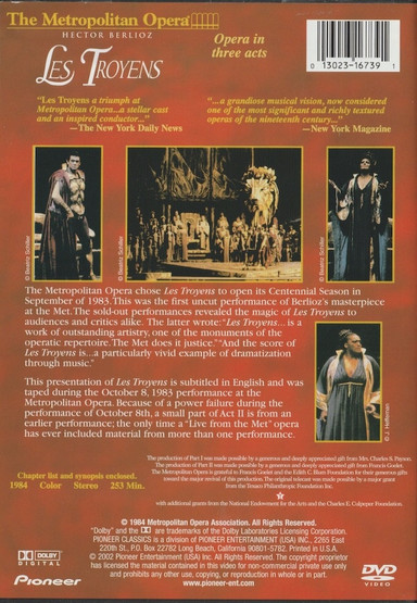 Berlioz / Troyanos / Norman / Domingo / Levine: Les Troyens DVD (Käyt)