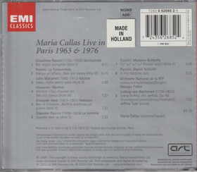 Maria Callas: Live In Paris 1963 & 1976 CD (Käyt)