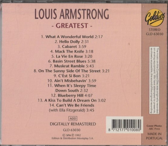 Louis Armstrong: Greatest CD (Käyt)