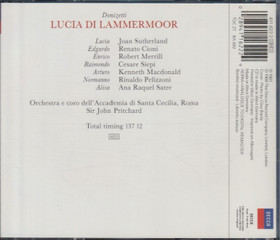 Donizetti / Sutherland /Cioni /Pritchard: Lucia Di Lammermoor 2CD Käyt