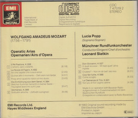 W.A. Mozart: Lucia Popp – Opernarien Von W.A. Mozart CD (Käyt)