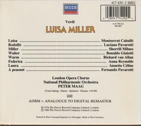 Verdi / Pavarotti / Caballé / Maag: Luisa Miller 2CD Box (Käyt)