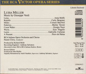 Verdi / Moffo / Bergonzi / Verrett / Cleva: Luisa Miller 2CD (Käyt)