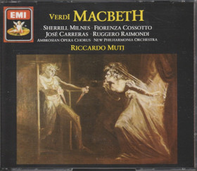 Verdi / Milnes / Cossotto / Carreras / Muti: Macbeth 3CD Box (Käyt)