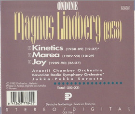 Lindberg / Avanti! CO / Bavarian RSO / Saraste: Kinetics / Marea / Joy