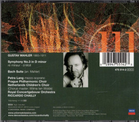 Mahler / Lang / Chailly: Symphony No. 3 · Bach Suite 2CD (Käyt)