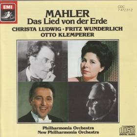 Mahler / Ludwig /Wunderlich / Klemperer: Das Lied Von Der Erde CD Käyt