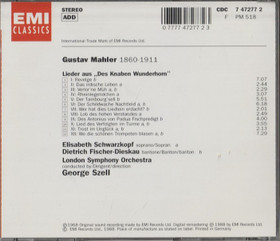 Mahler / Szell: Des Knaben Wunderhorn CD (Käyt)