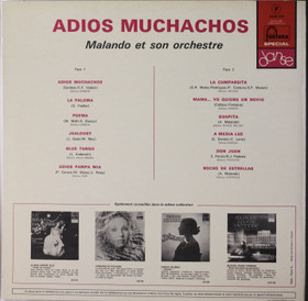 Malando and His Orchestra: Adios Muchachos LP (Käyt)