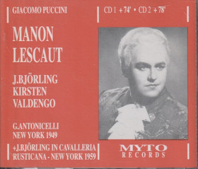 Puccini / Kirsten /Valdengo / Björling /Antonicelli: Manon Lescaut 2CD
