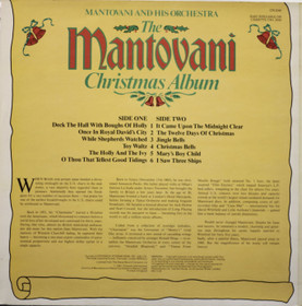 Mantovani and His Orchestra: The Mantovani Christmas Album LP (Käyt)