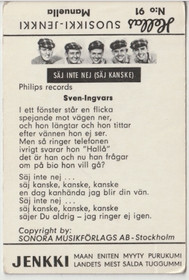 Suosikki-Jenkki keräilykortti N:o 91 - Manuella. K3 (Käyt)