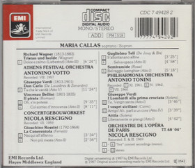 Maria Callas: The Unknown Recordings 1957-1969 CD (Käyt)