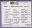Maria Callas: The Farewell Recifals 2CD (Käyt)