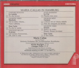 Maria Callas in Hamburg CD (Käyt)